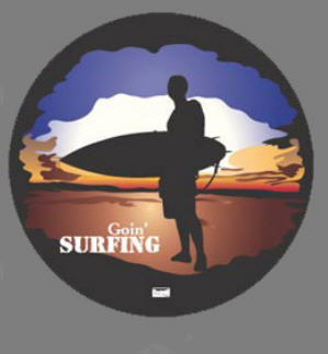 Spare Wheel Cover - "Goin' Surfing"