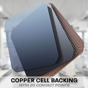Hard Korr solar cells have a solid copper backing